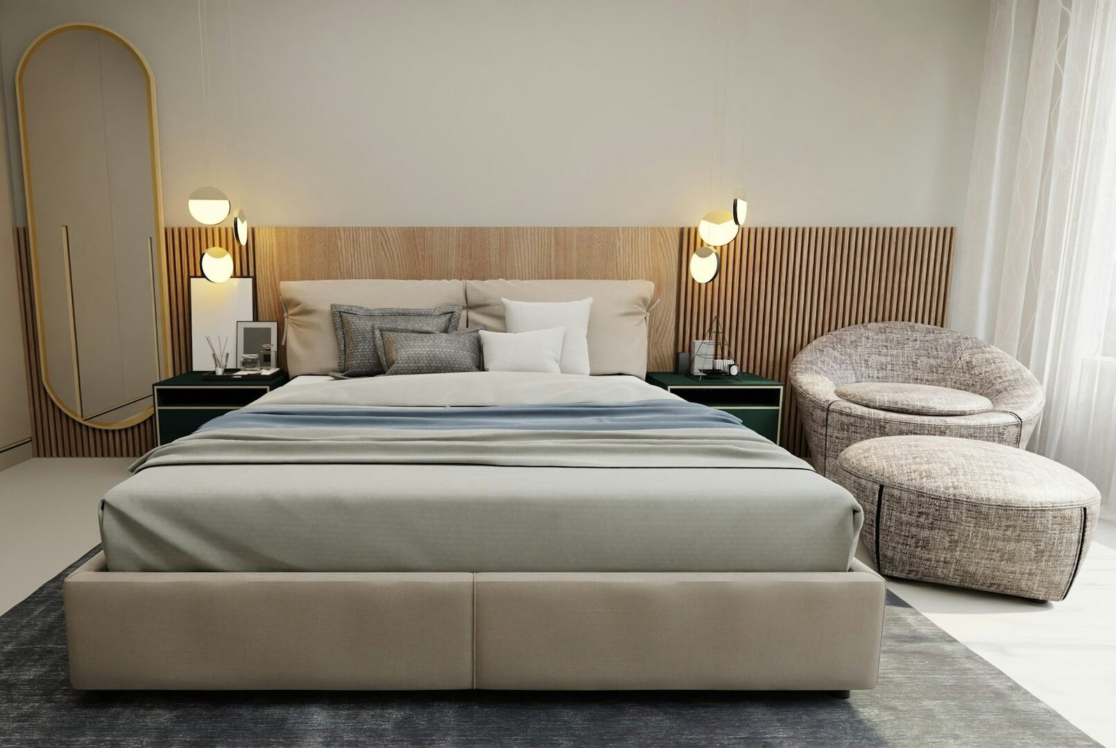 Zwei Matratzen mit einem Spanngurt im unteren Bereich verbunden